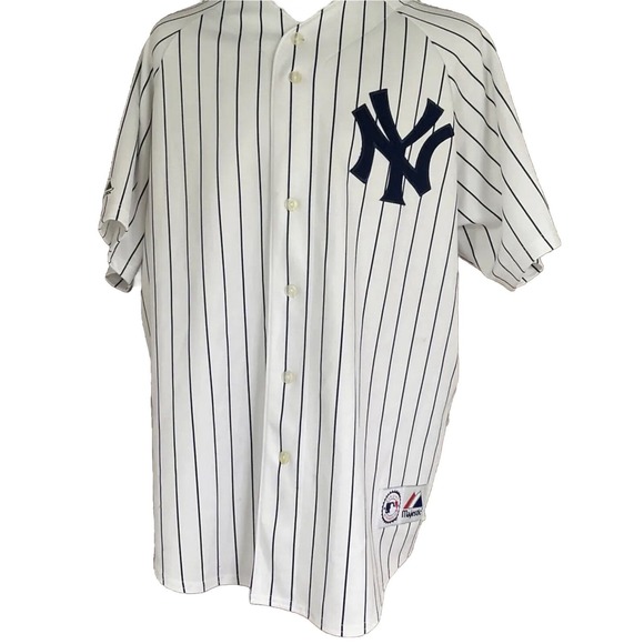 MAJESTIC NEW YORK YANKEES DEREK JETER #2 STITCHED JERSEY SIZE XL - Picture 3 of 8